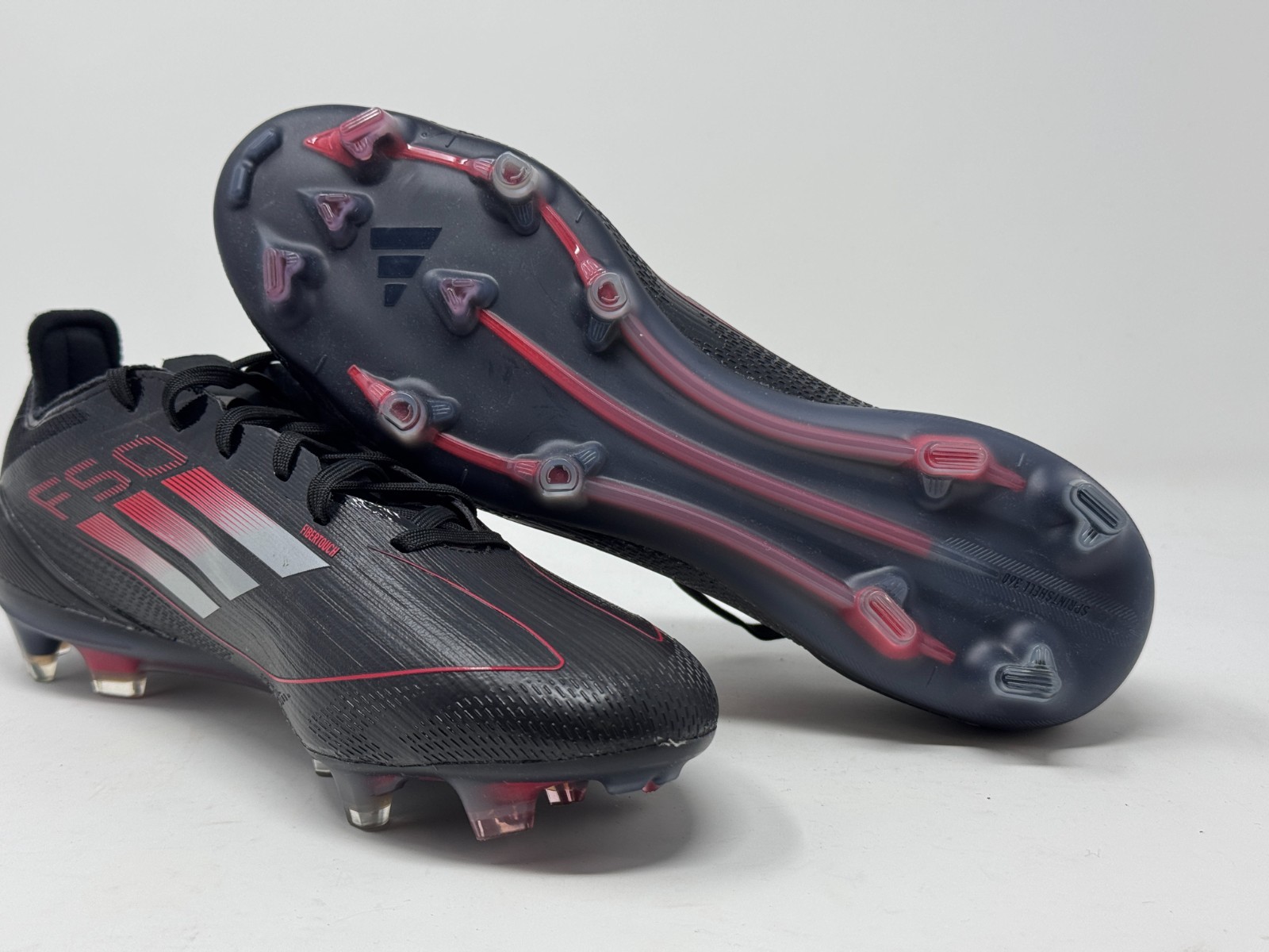 adidas F50 Pro Firm Ground Soccer Cleats Mens Black Sneakers Athletic Shoes IE12