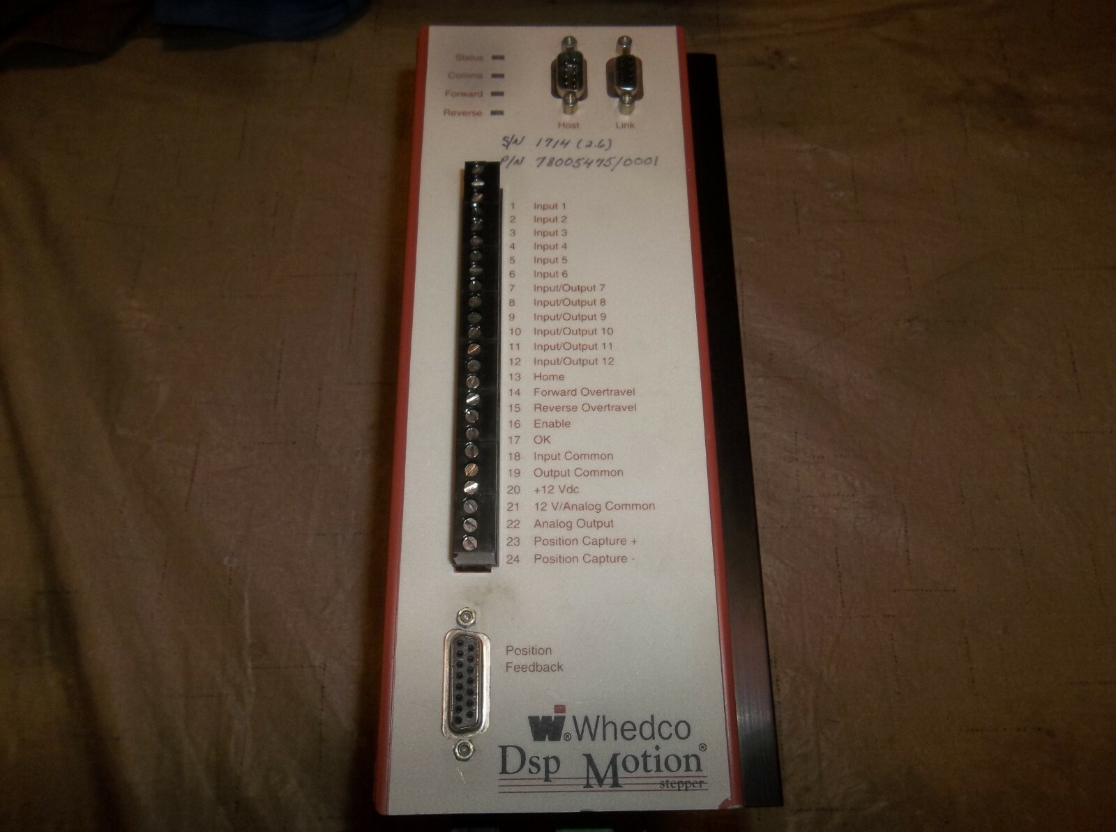 Whedco DSP Motion Stepper Servo Drive 78005475, 78005475/0001, IMC-105E-1-D