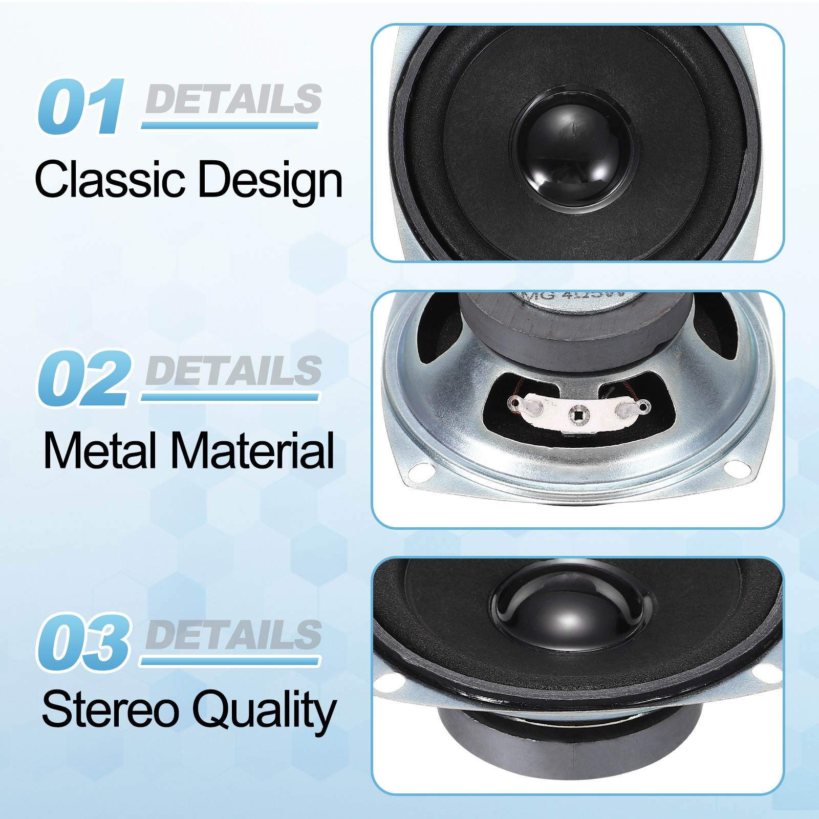 4Pcs 5W 4Ohm Small Speakers Square Micro External Magnet Speaker 45mm Black