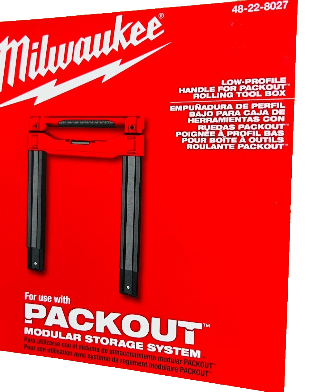 Milwaukee Low-Profile Handle for Rolling Tool Box 48-22-8027**Handle Only**