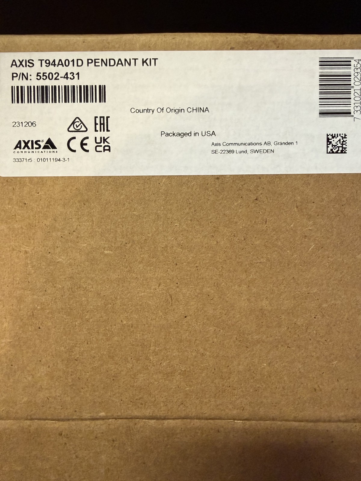 AXIS T94A01D Pendant Kit