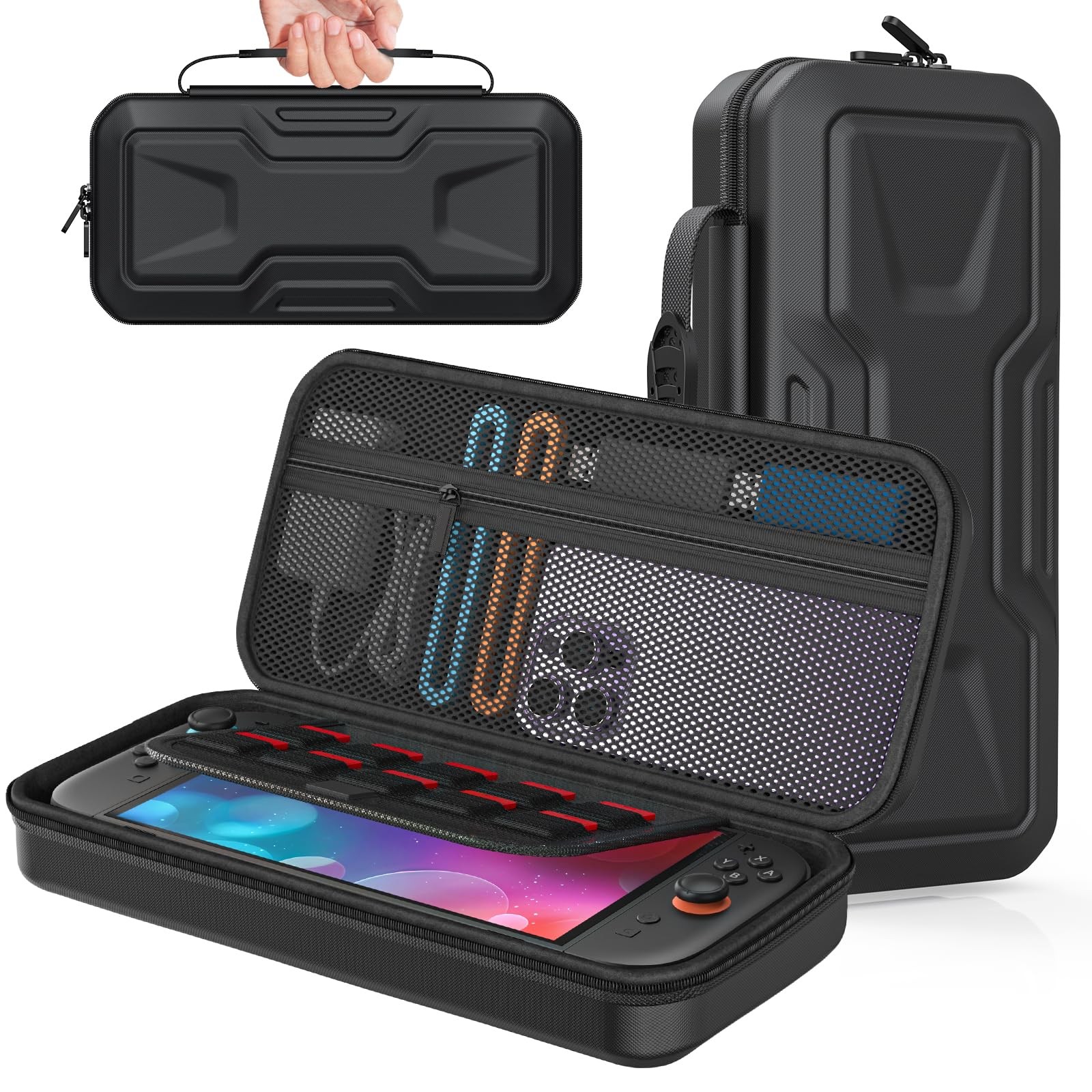FYOUNG Carrying Case for Nintendo Switch 2 Console, Full Protection Black