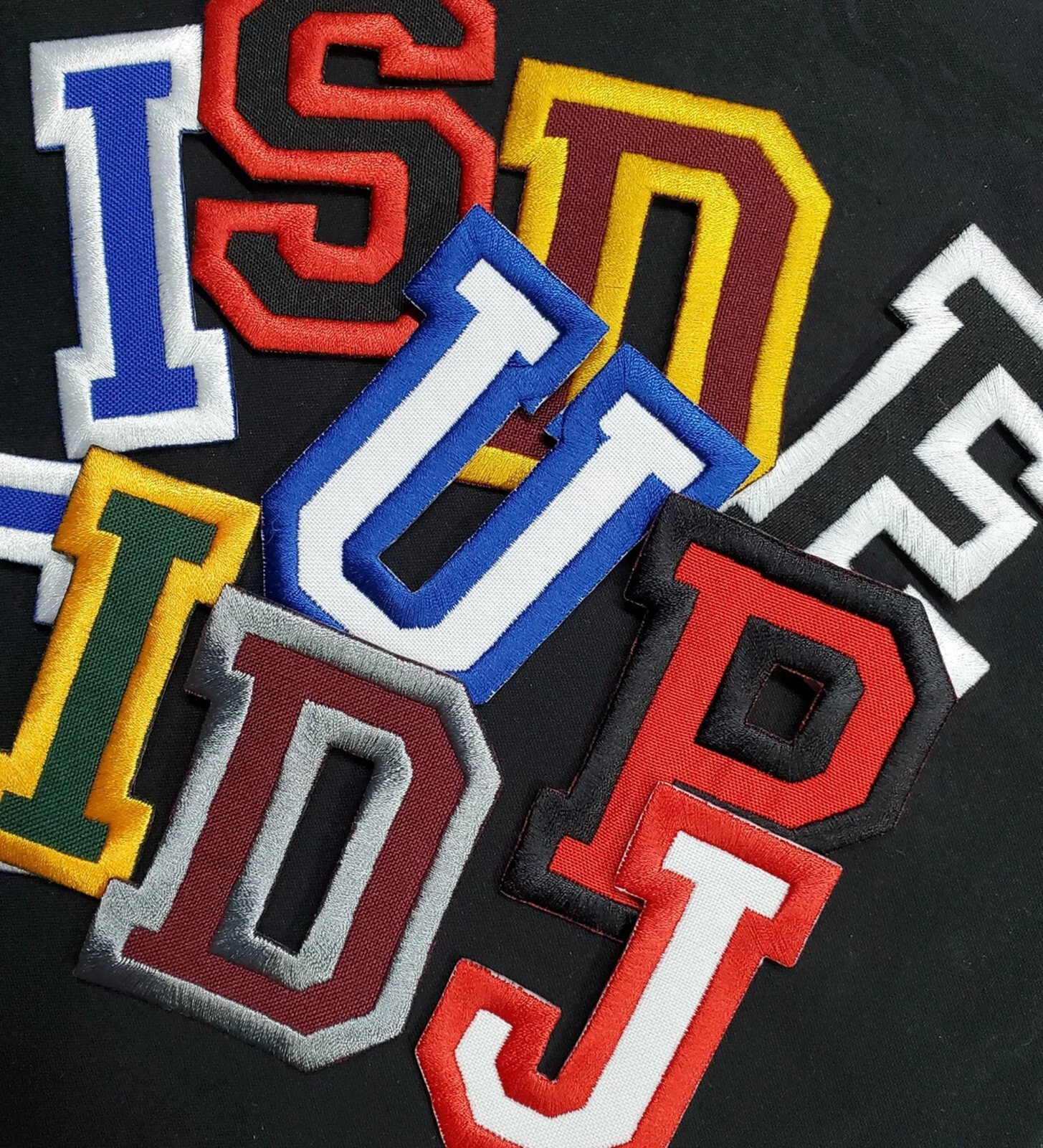 Letters 3" College Varsity Letterman Embroidered Iron On Patch Customize Colors
