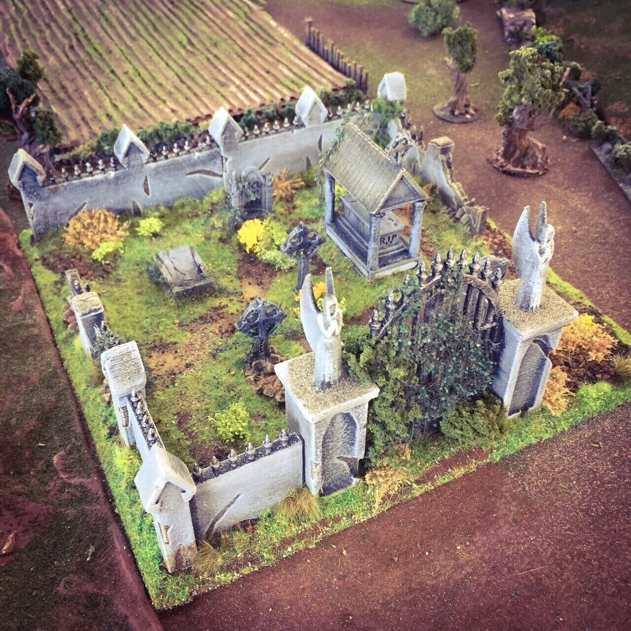Winterdale Cemetery - Gothic Tabletop Terrain Miniature Gaming, Fantasy, (32mm)