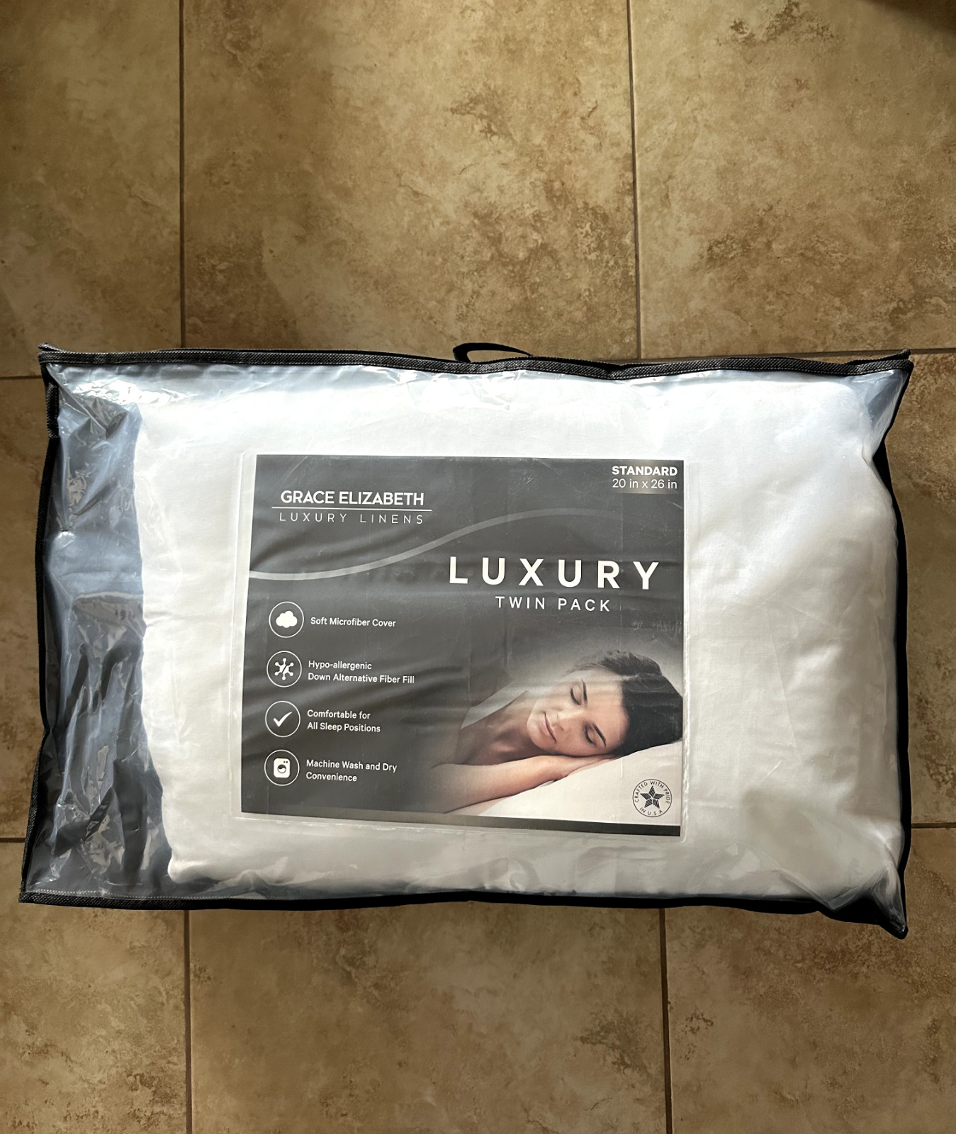 Grace Elizabeth Luxury Linens- Luxury Twin Pack Standard 20 in x 26 in