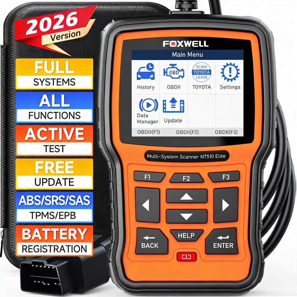 Foxwell NT510 Elite for Chrysler Full System OBD2 Scanner Car Diagnostic Tool US