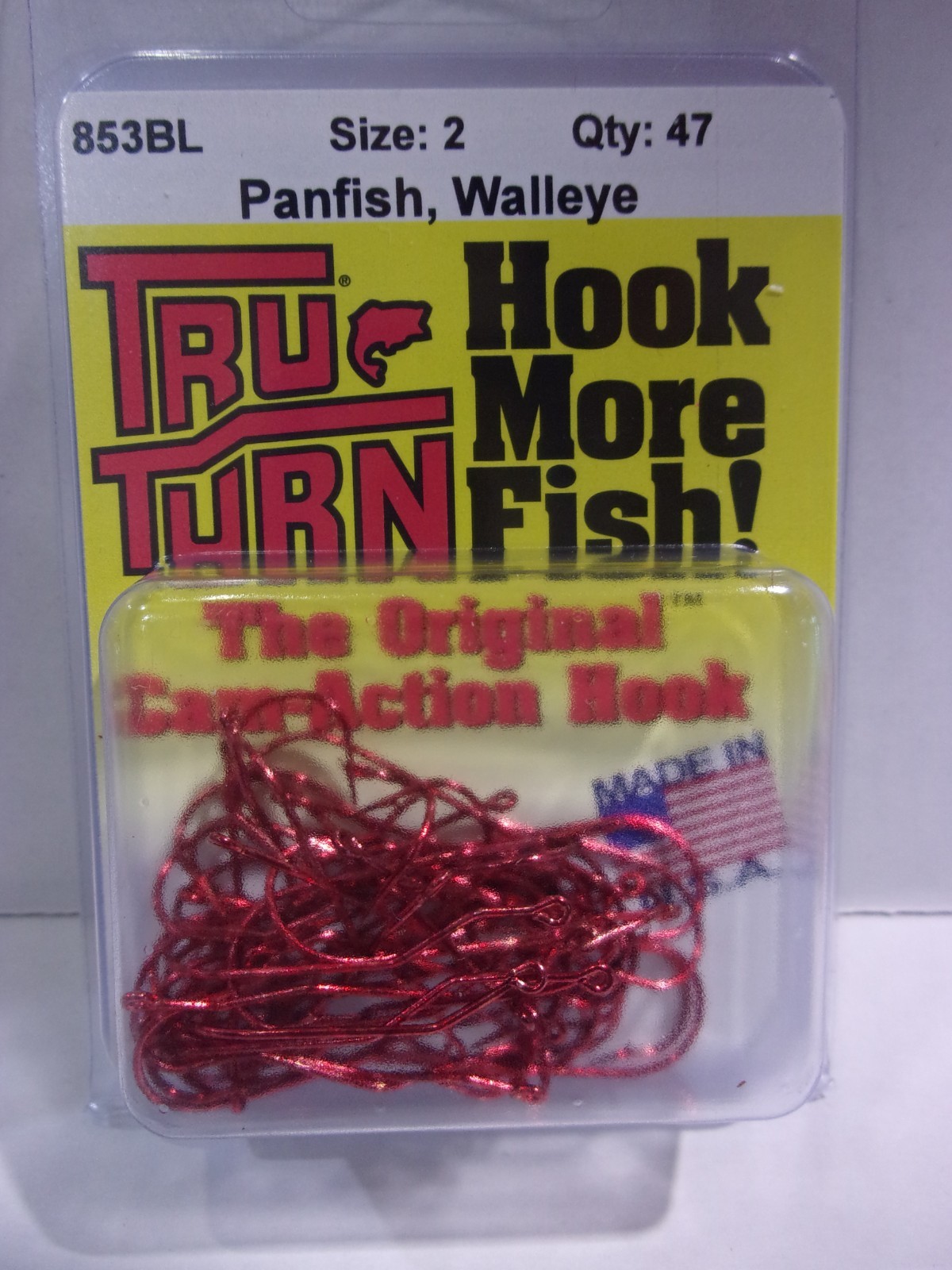 Tru Turn Panfish hooks 853BL fishing hooks 47 count package choose your size!