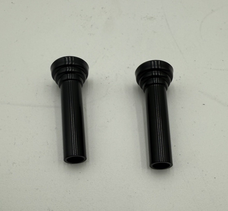 Pair Of 2 Pull Up Push Down Door Lock Rod Knobs Black