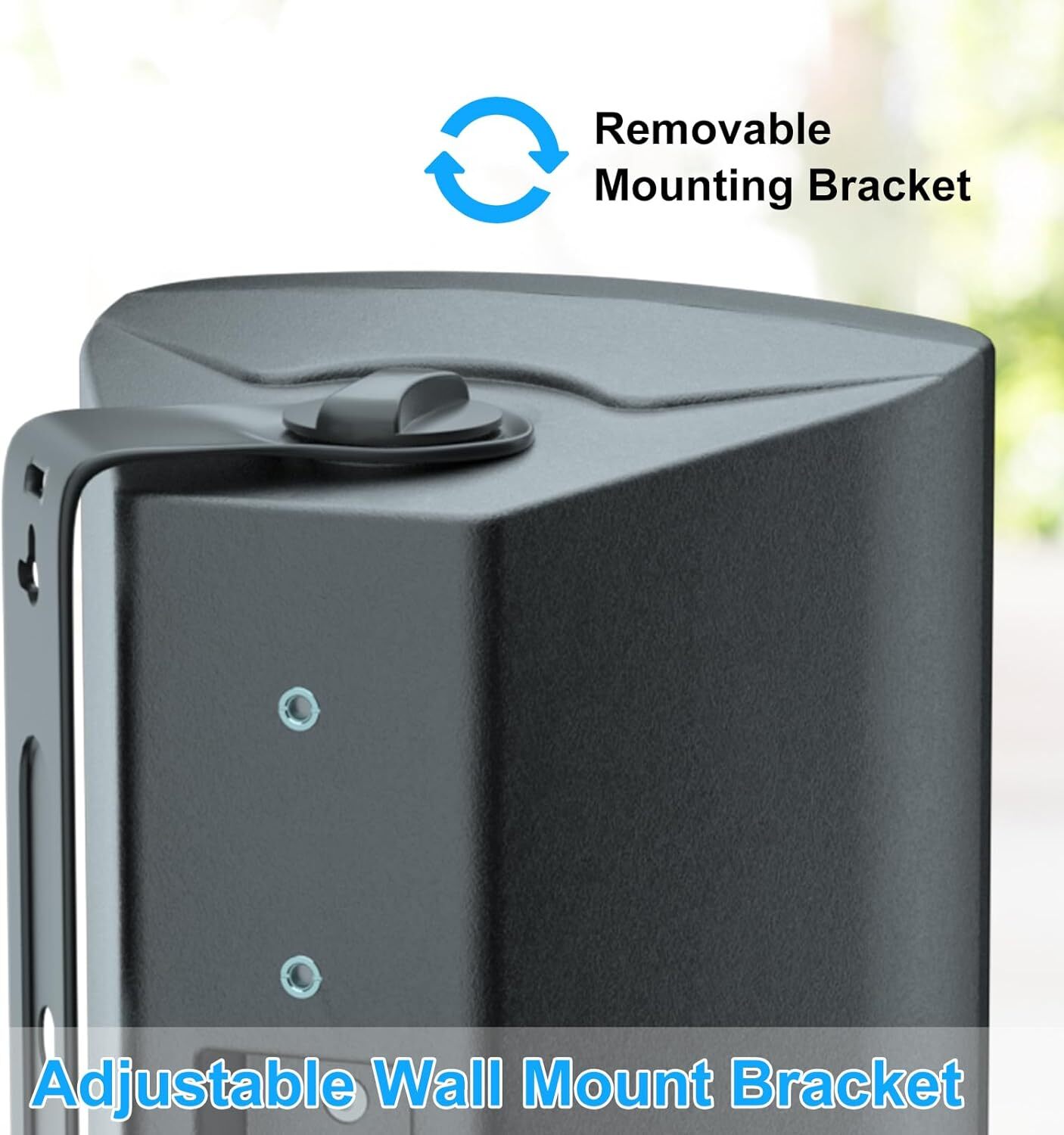 2Pair 800W 6.5" Outdoor Bluetooth Speakers Waterproof Wired Wall Mount