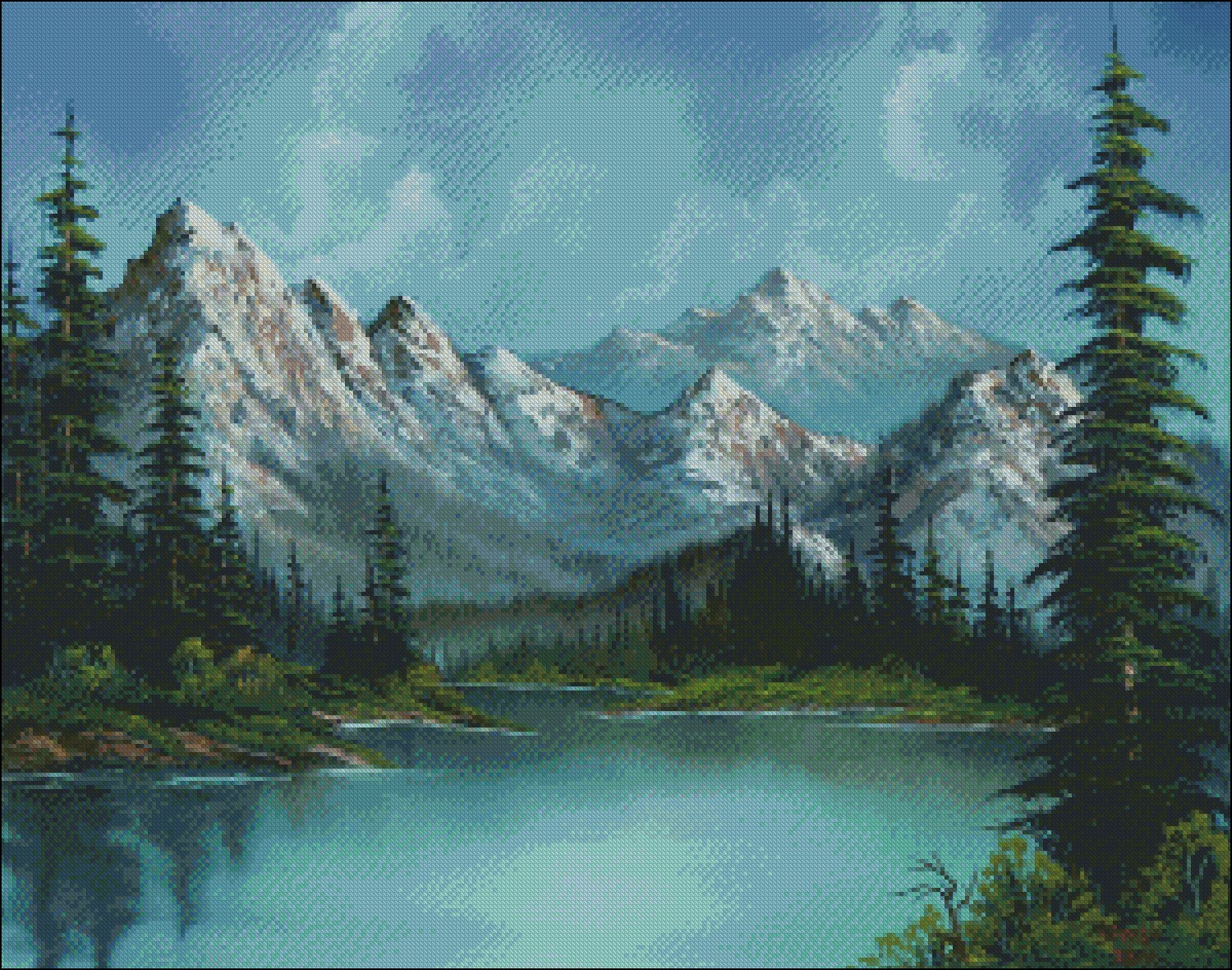 Nature's Grandeur - Chart Counted Cross Stitch Patterns Needlework DIY DMC