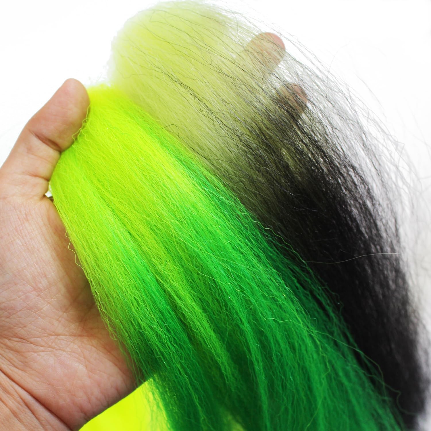 12 pcs Double Color Synthetic Fiber Super Hair Fly Tying Materials