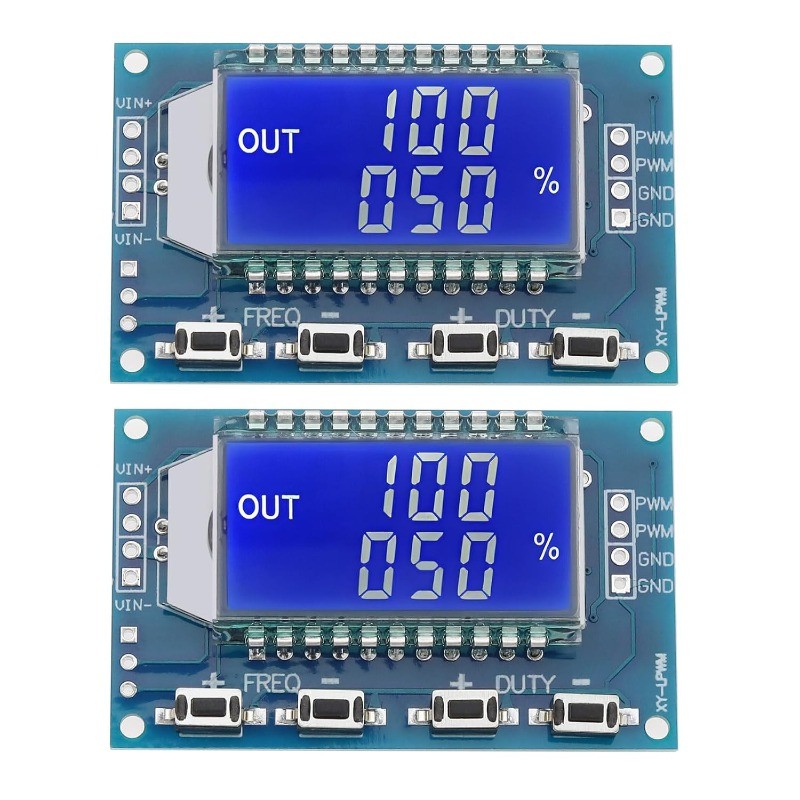 LTD 2PCS PWM Signal Generator PWM Square Wave Signal Generator LCD