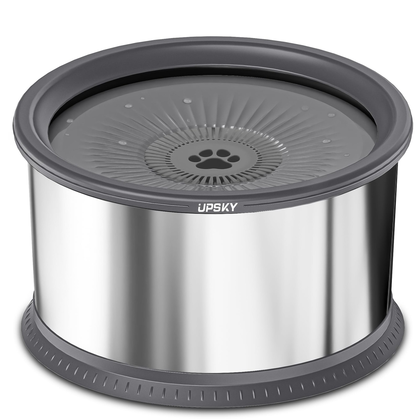 UPSKY Super Large Capacity No Spill Dog Bowl, 6.5L Stainless Steel Spill Proo...