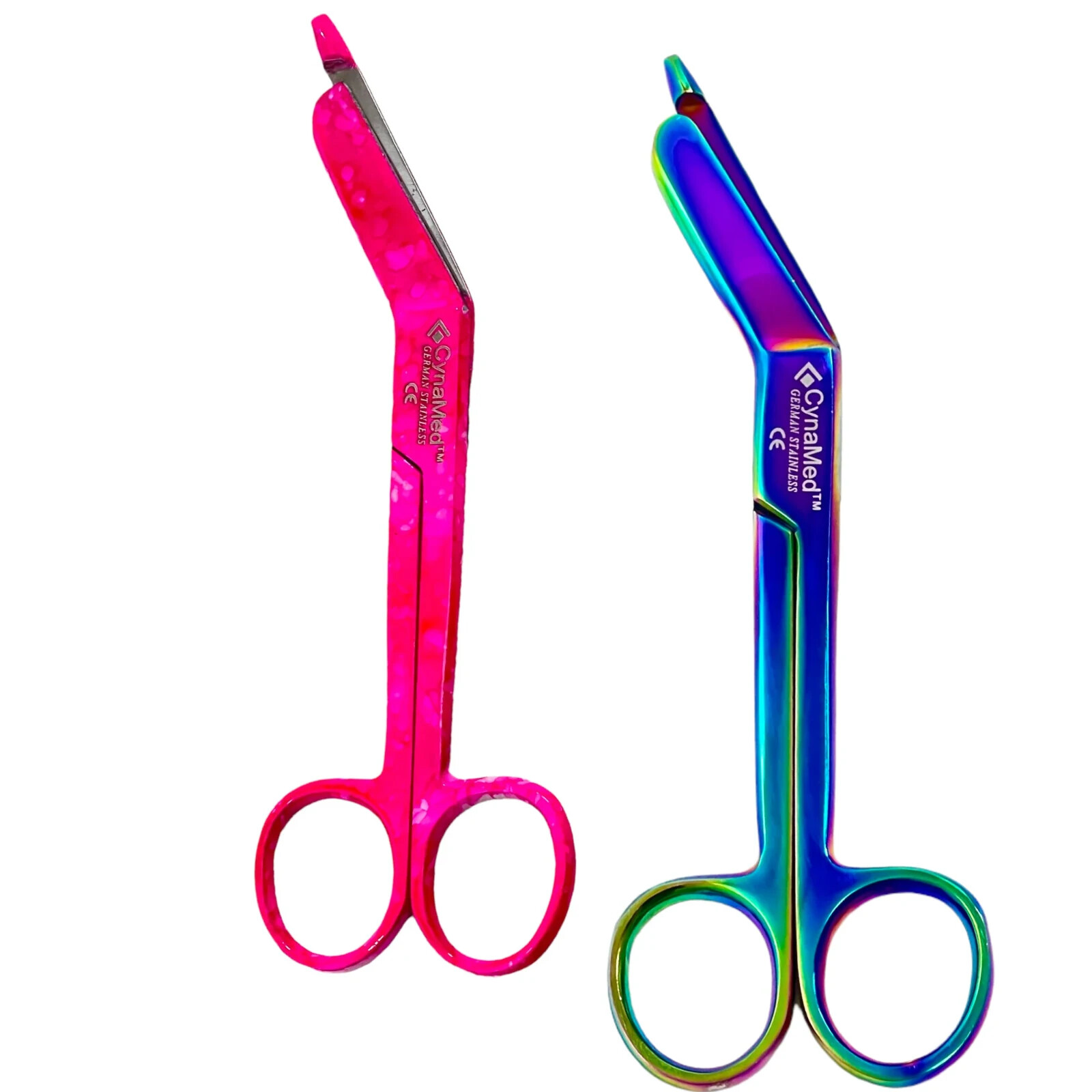LISTER BANDAGE SCISSORS 5.5" Drew Drop Pink + Titanium Rainbow Stainless Steel
