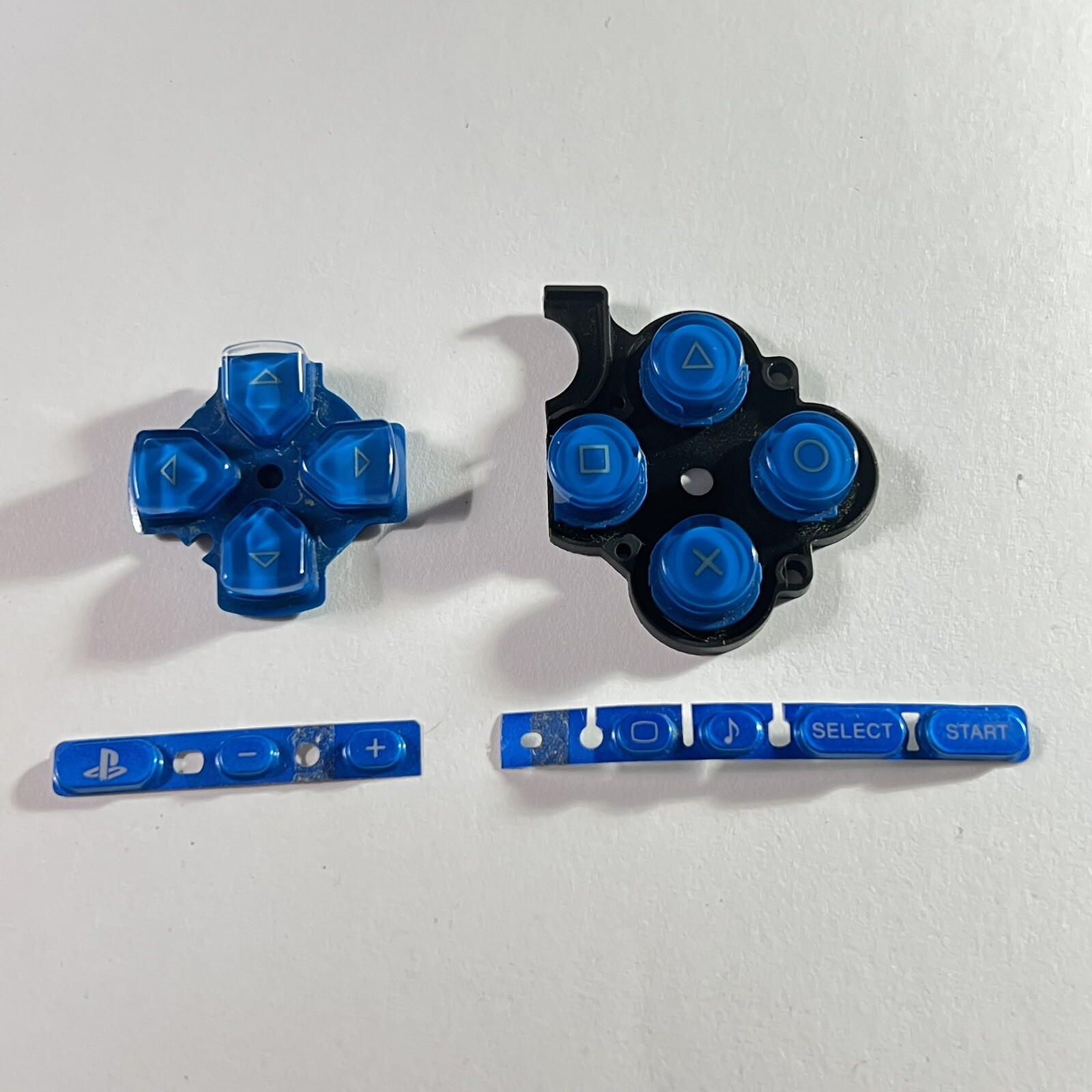 OEM Vibrant Blue Sony PSP 3000 Dpad Right Button Rubber Set Start Select Volume