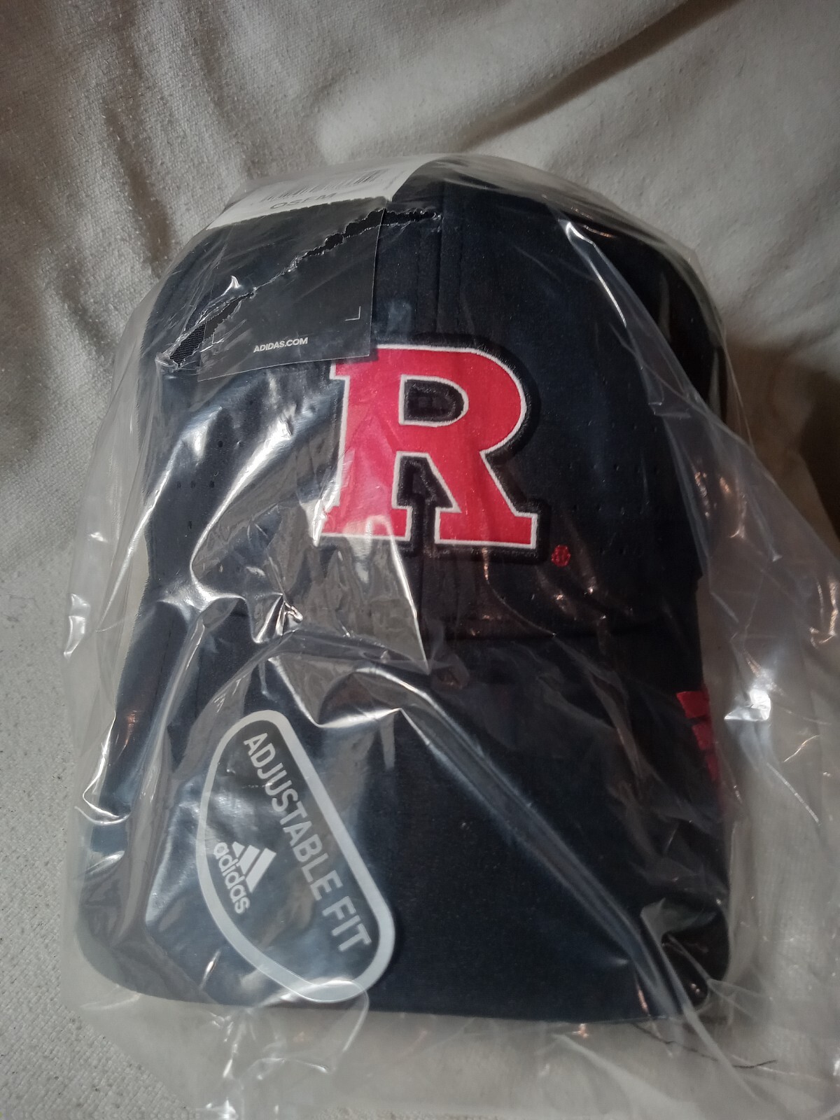 Rutgers Scarlet Knights Adidas Structured Adjustable Perforated Hat Black