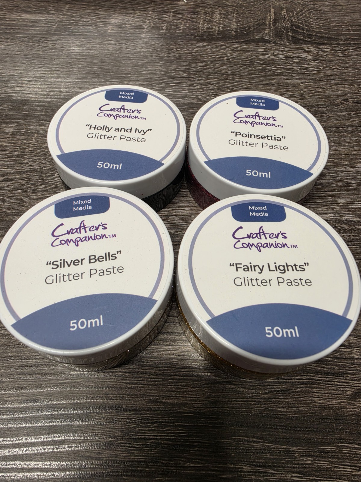 Crafter's Companion Glitter Paste Lot Of 4
