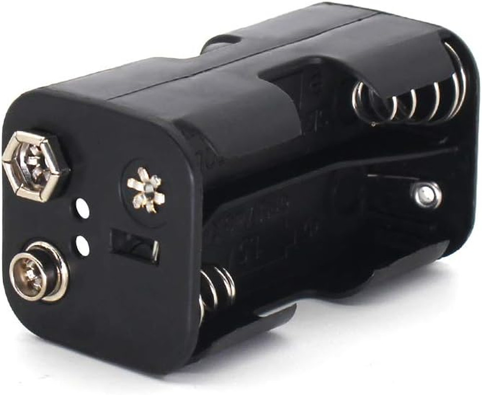 Two Layers 4 X 1.5V (6V) AA Battery Holder Case with 9V I Type Standard Snap Cli