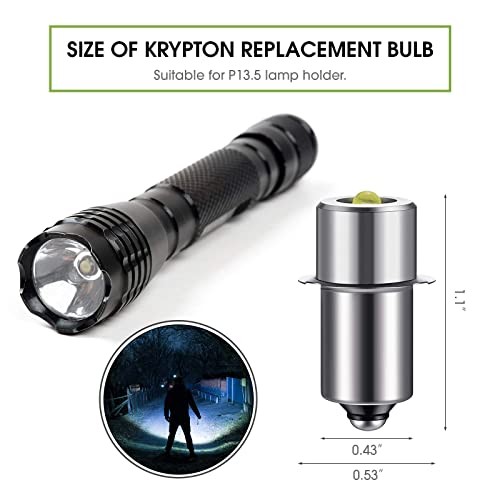 3Pcs LED Bulb 3W DC 4-12V Flashlight Bulbs Replacement Torch Flashlight Conversi