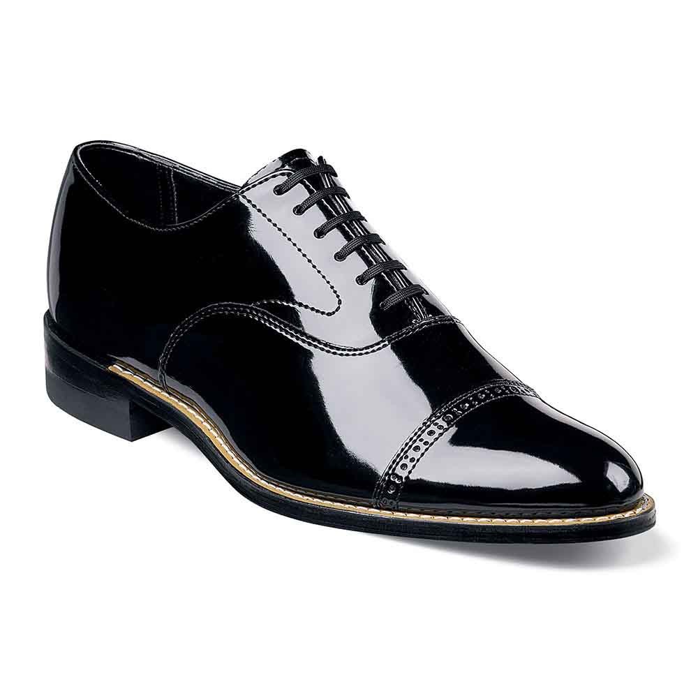 Stacy Adams Concorde Black Patent Lather Cap Toe Oxford Shoes (USA Men Size)
