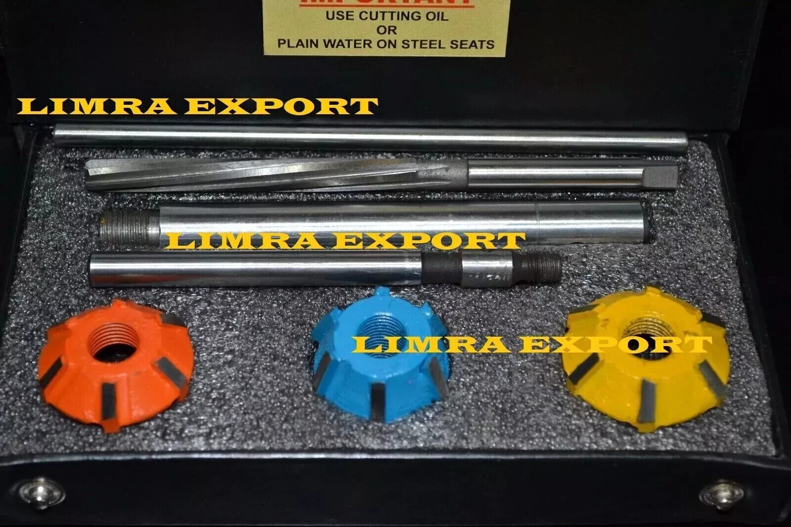 6x VALVE SEAT CUTTER KIT 1.780"-1.480" 30-45-60 DEG CARBIDE TIPPED