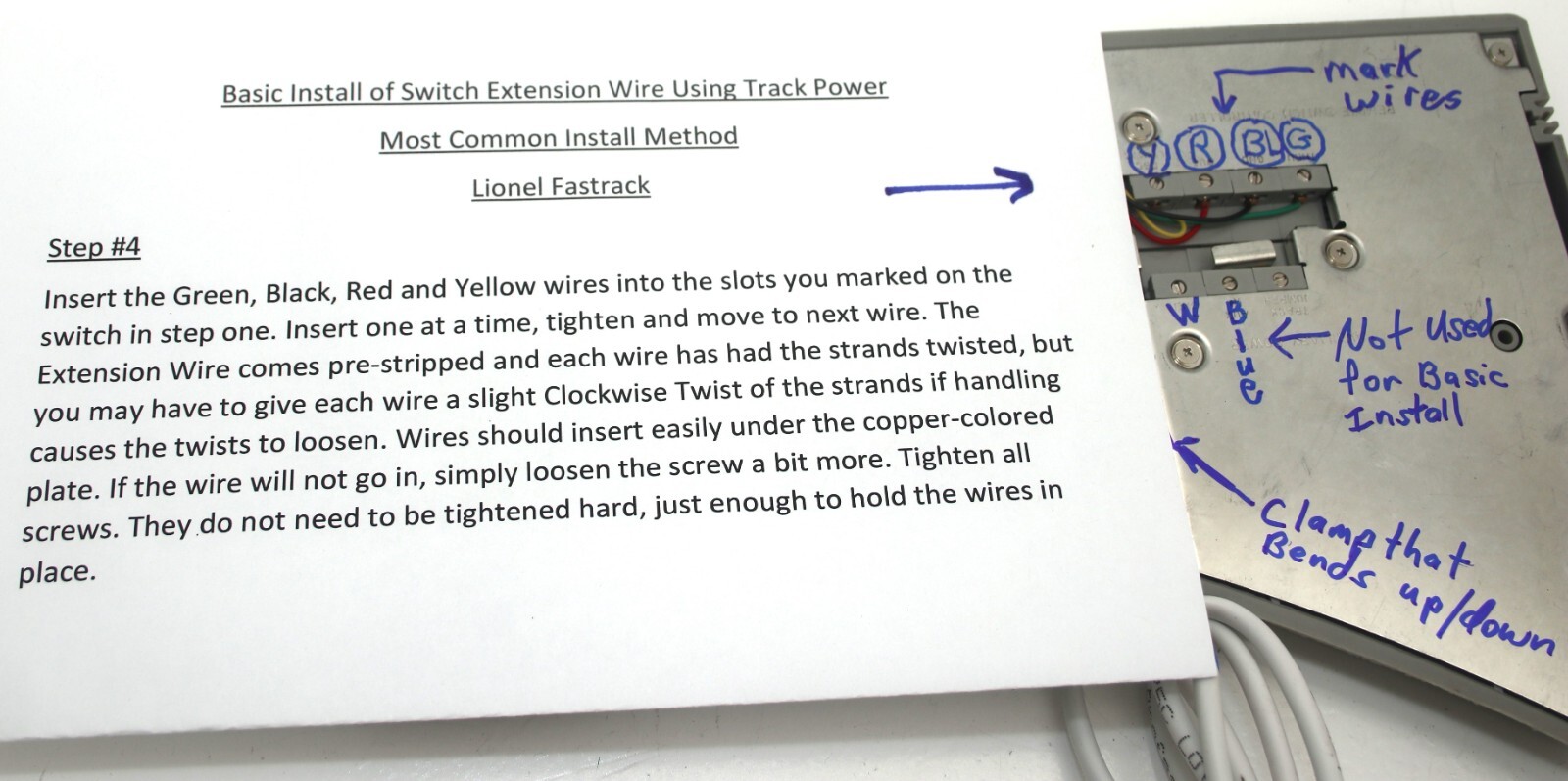 Lionel Fastrack Switch Remote Wire Extender, (40 Feet), Wire + Quick Connectors