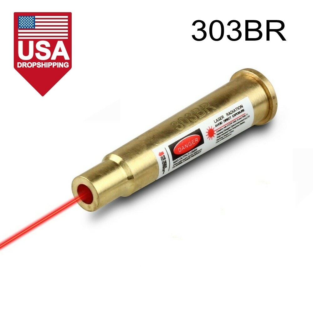 303 BR Cartridge Red Dot Laser Sight Boresighter .303 Laser Bore Sight Brass US