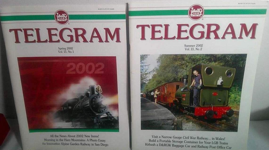 2002 LGB TELEGRAM MAGAZINES COMPLETE YEAR-NR MINT CONDTION !!