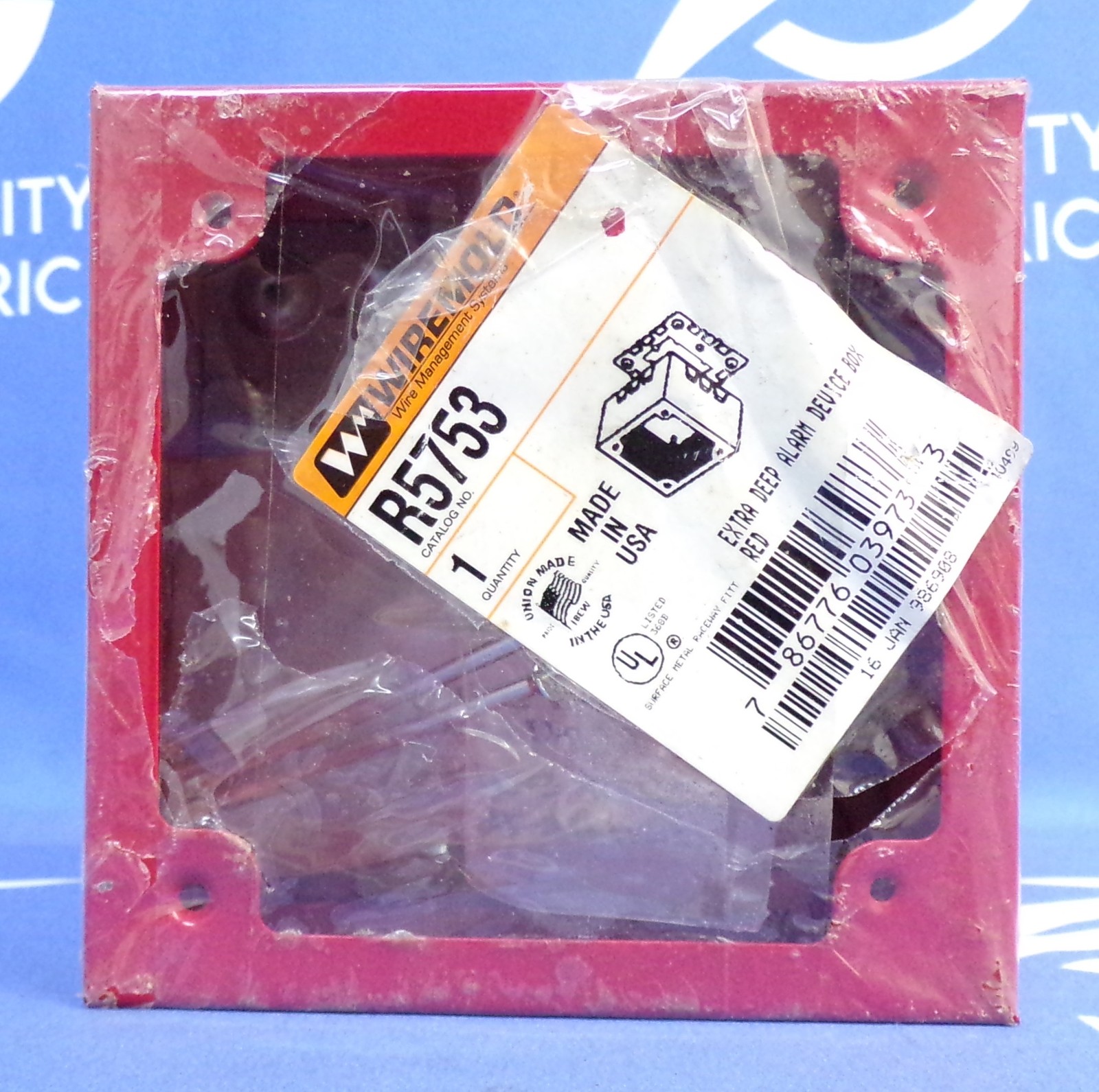 NEW LEGRAND WIREMOLD ALARM DEVICE BOX R5753 STEEL EXTRA DEEP 2 GANG RED 1YR WARR