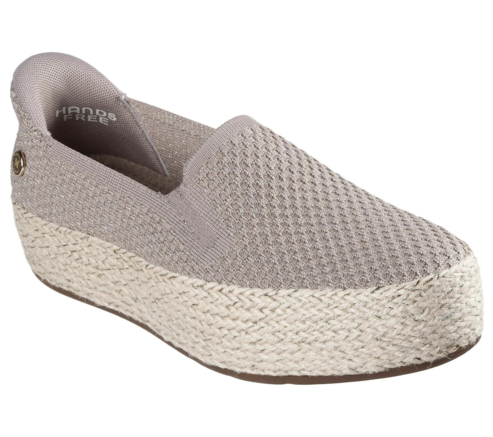 Skechers Slip Ins Shoes Women Taupe Martha Stewart BOBS Sport Memory Foam 114729