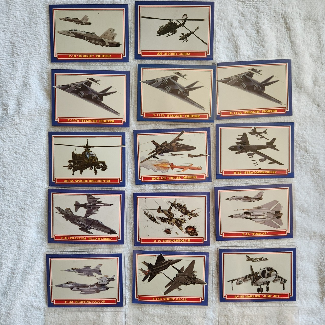 Desert Storm Collector Cards. 14 Cards.  Air Military Power.