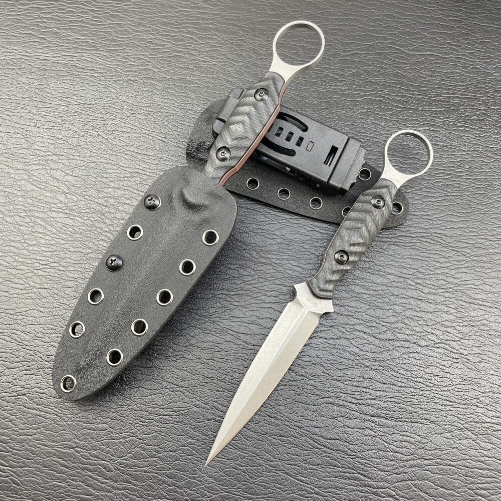 Outdoor survival tactics camping hunting straight knife defense Portable EDC too