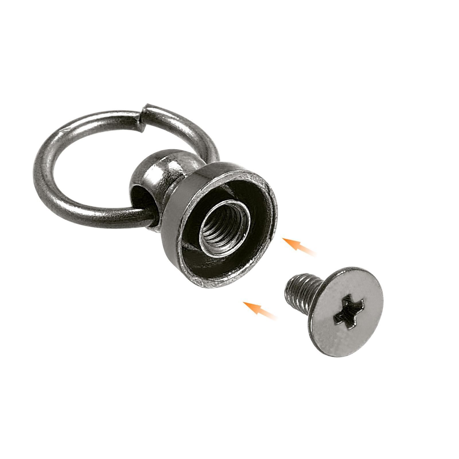 0.43" Toroidal Joint Button Pin Rivets Screw Bow Grey 10 Pcs