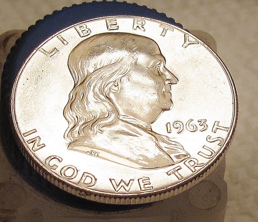 1963 D Choice  Brilliant Uncirculated Franklin STACKERS DELIGHT  #704 - 4