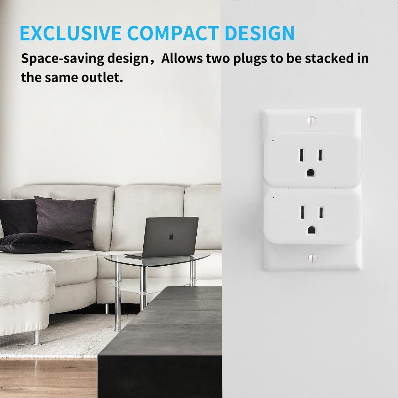 Smart Plug 4 Pack - Compact 15A Zigbee Outlets with Timer for Home Automation
