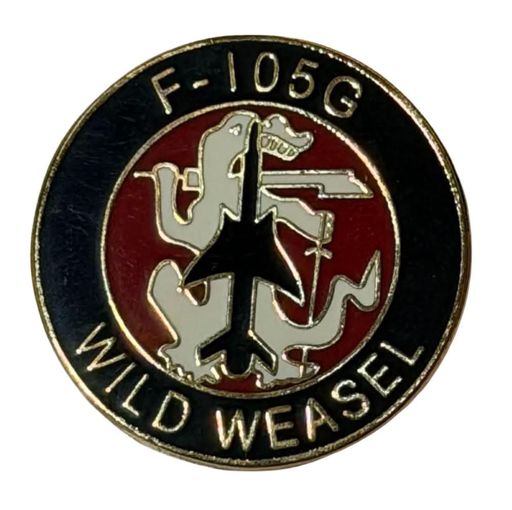 F-105G Wild Weasel Motorcycle Hat Cap Lapel Pin M-465