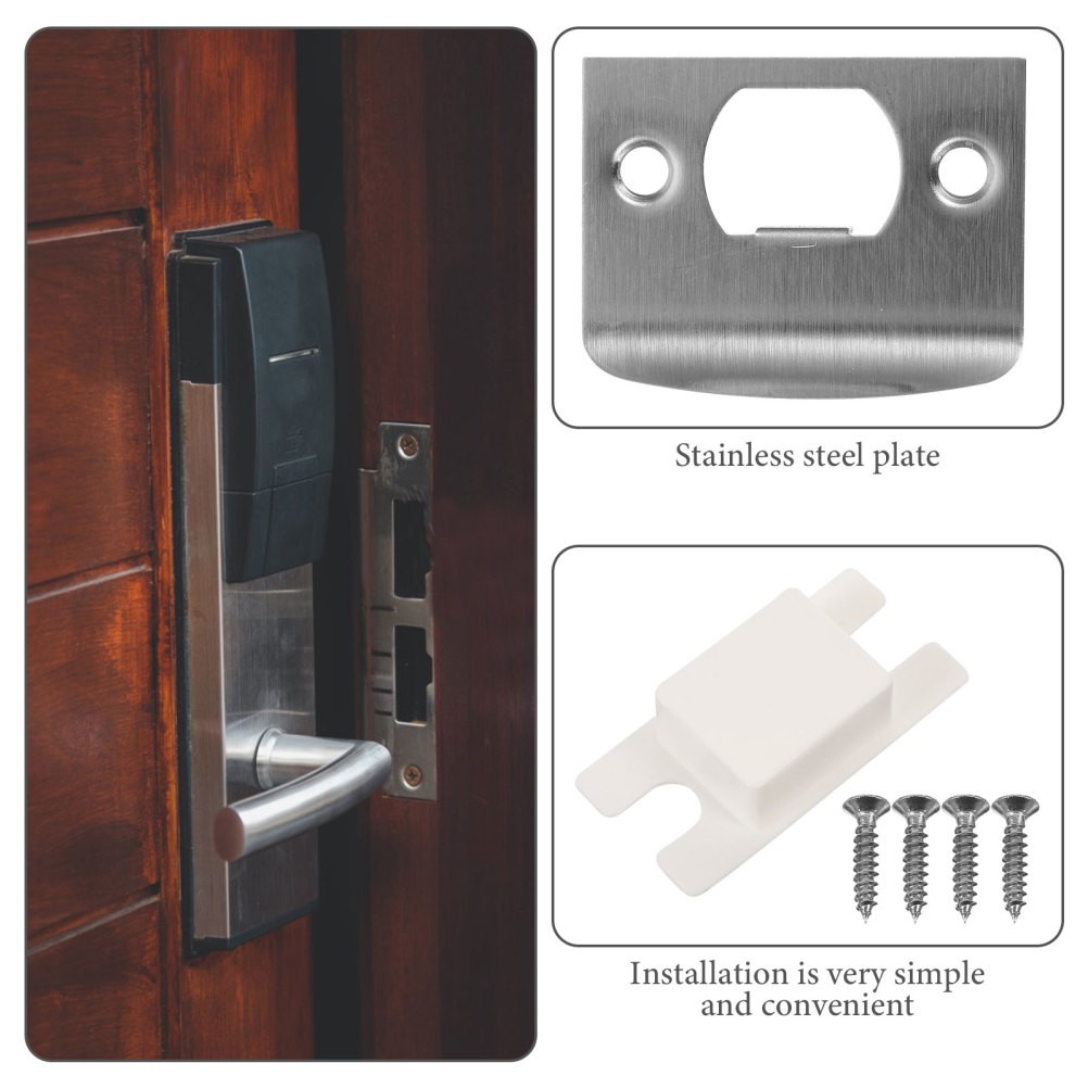 4 Sets Strike Plates for Interior Doors Reinforcement Latch Guard
