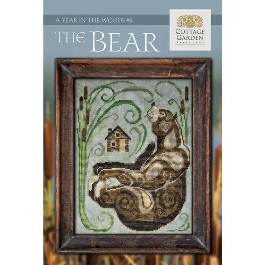 COTTAGE GARDEN Counted Cross Stitch Chart Pattern THE Bear Year in Woods