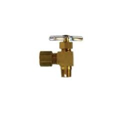 Needle Valve, 1/4 x 1/8 in Nom., Compress. x MIP, 150 psi, -45 to 250 deg F, 2PK