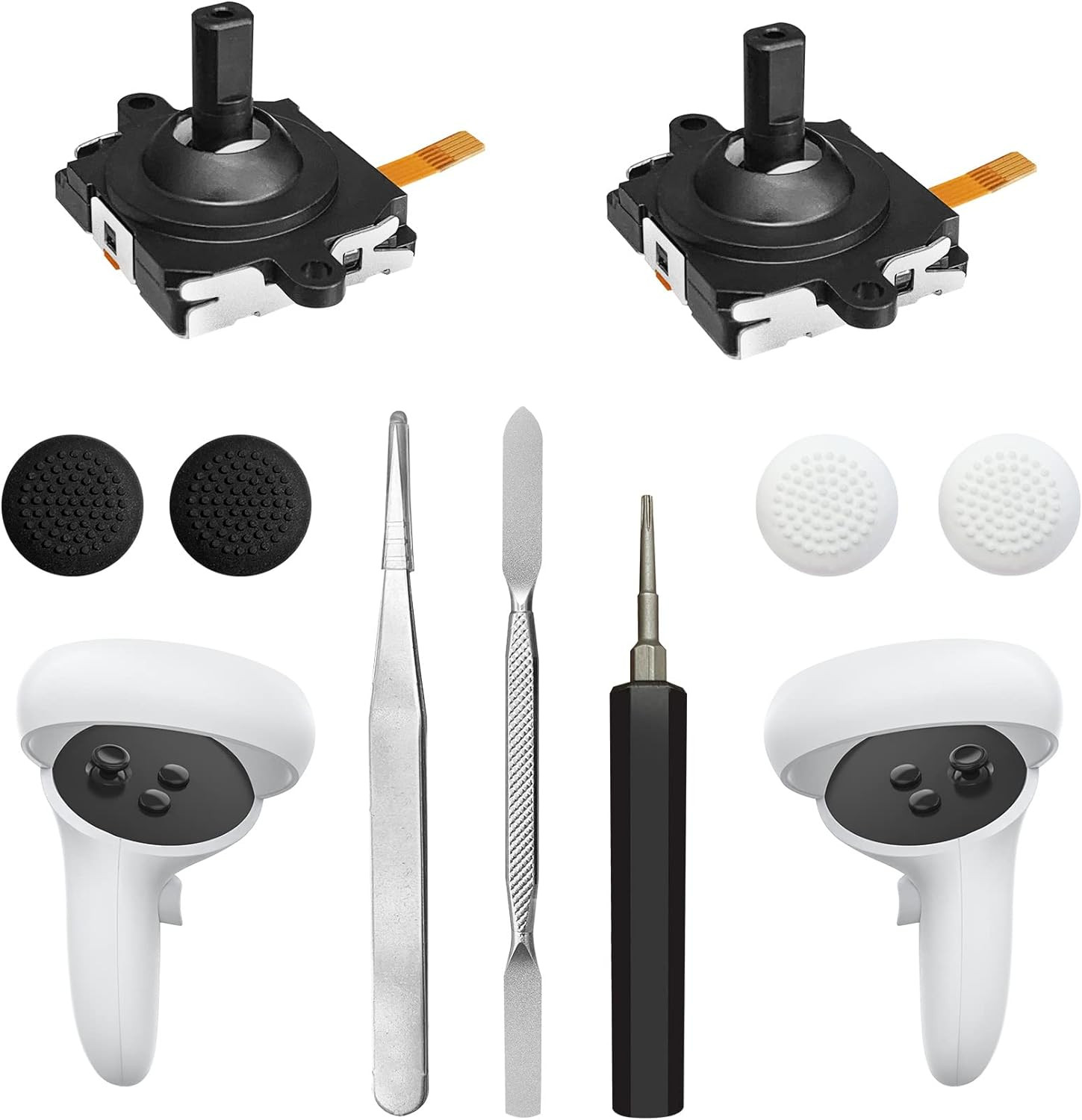 Joystick Replacement Kit for Oculus Quest 2 Controller, Repair Kit for Meta Ques