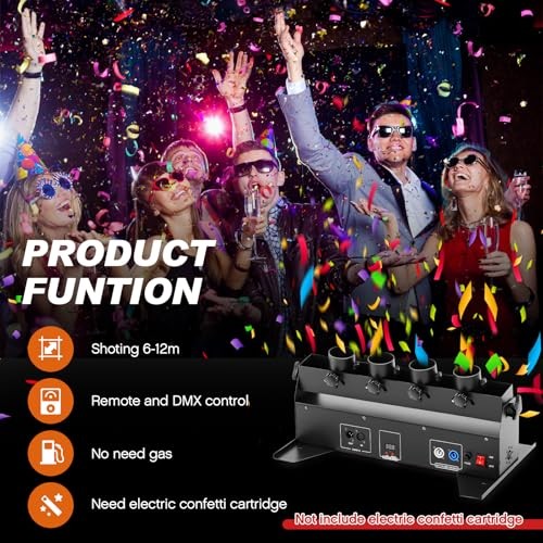Professional Electric Confetti Cannon Machine Launcher Metal Confetti Blower