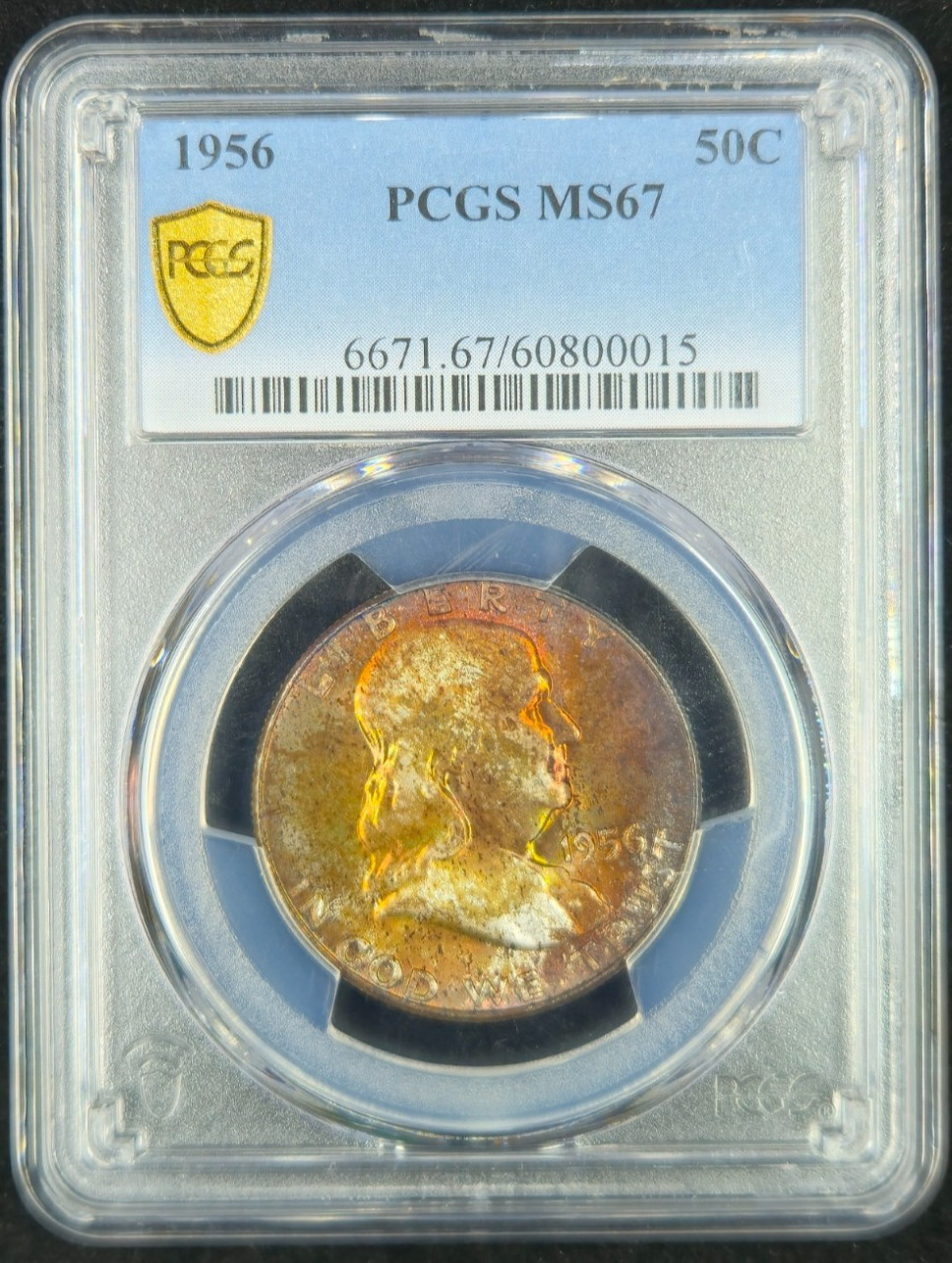 1956 Franklin Half Dollar PCGS MS67