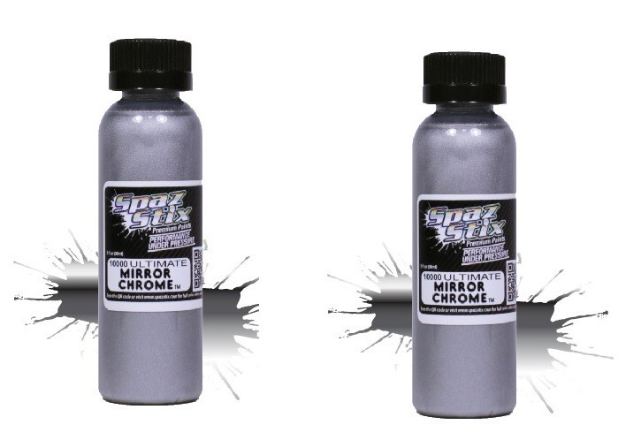 Spaz Stix Ultimate Mirror Chrome 2pk Airbrush Paint 2oz Lexan RC SZX10000 10000
