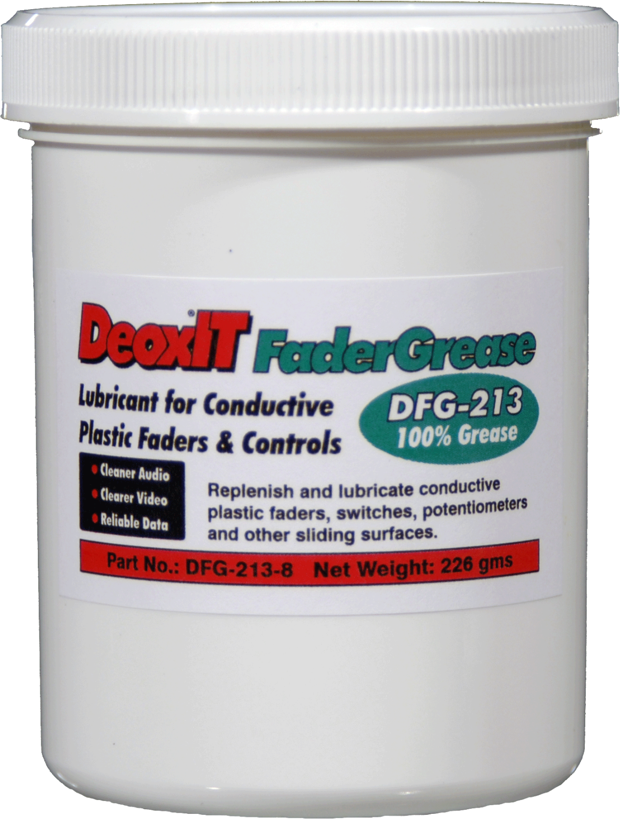 DeoxIT® Fader 100% grease, 226g jar