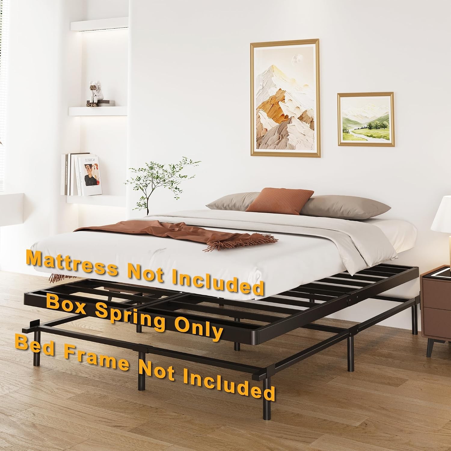 2 Inch Split Full Size Box Spring Low Profile Heavy Duty Metal Full Size Bunkie