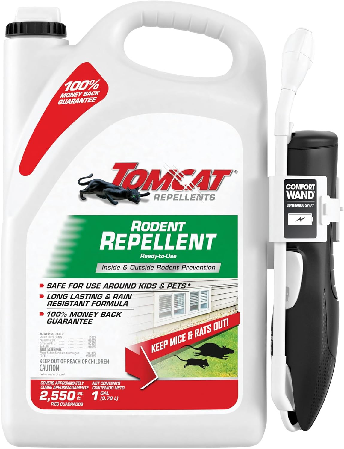 Tomcat Repellents Rodent Repellent Ready-To-Use with Comfort Wand - for Indoor a