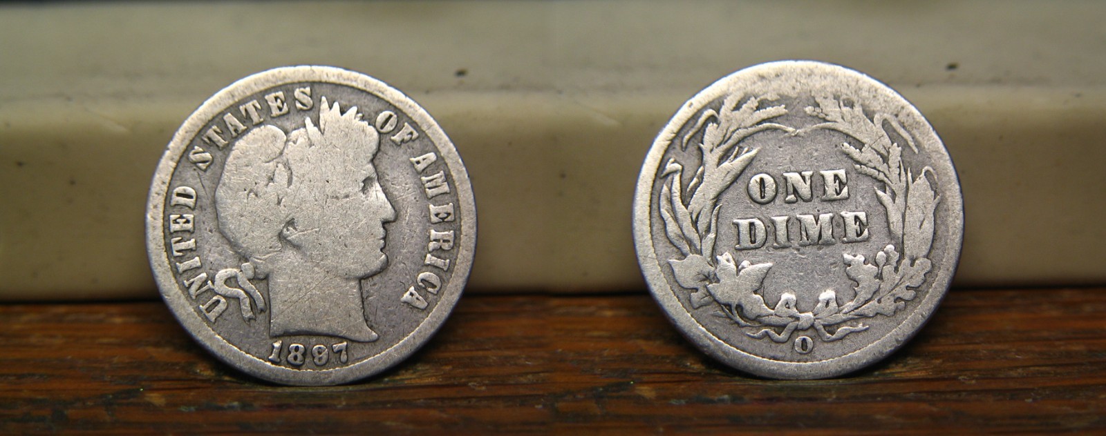 1897-O BARBER LIBERTY HEAD SILVER DIME 1897O US COIN