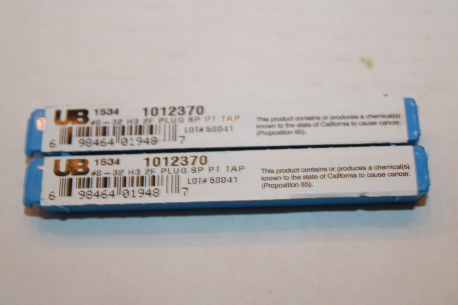 2 UNION BUTTERFIELD 1012370 PLUG HAND TAP - #8-32 H3 2F - HSS - 2 3/8"L NEW