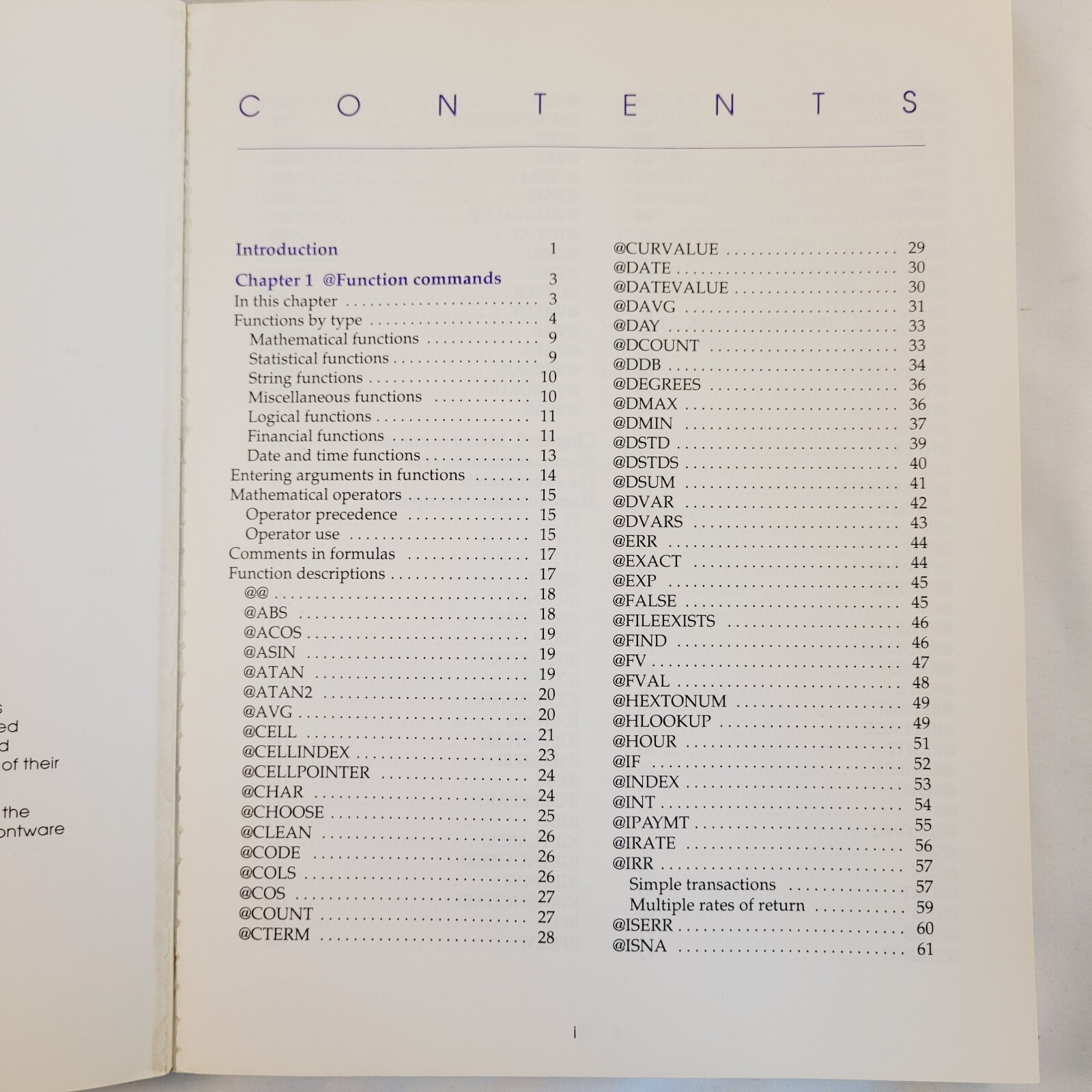 Borland QUATTRO PRO 2.0 Functions & Macros Manual Superior Spreadsheet Power
