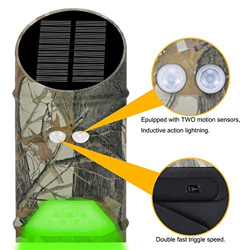 Solar Green Game Feeder Lights with Motion Activated for
